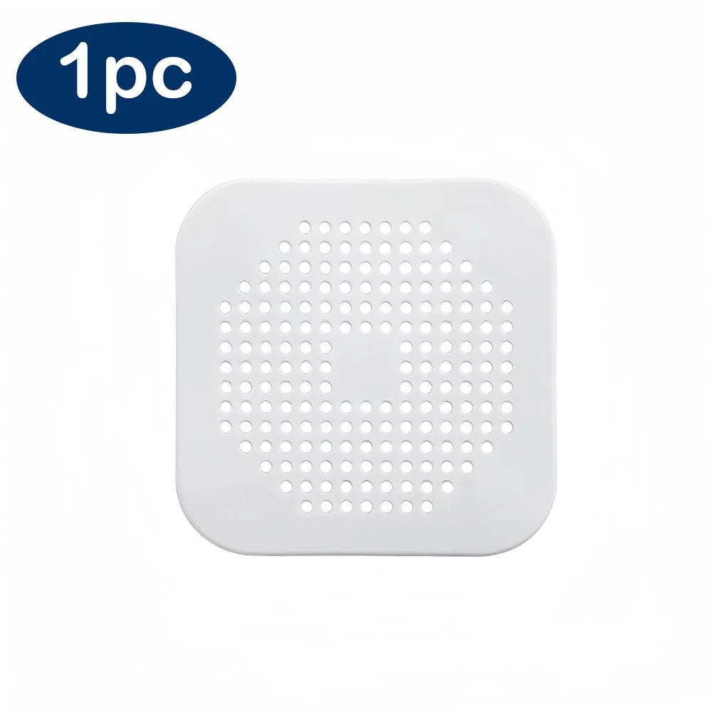 Shower Drain Cover Hair Catcher Flat Silicone Plug Stopper for Bathroom Kitchen Sink Bathtub Strainer TPR Protector