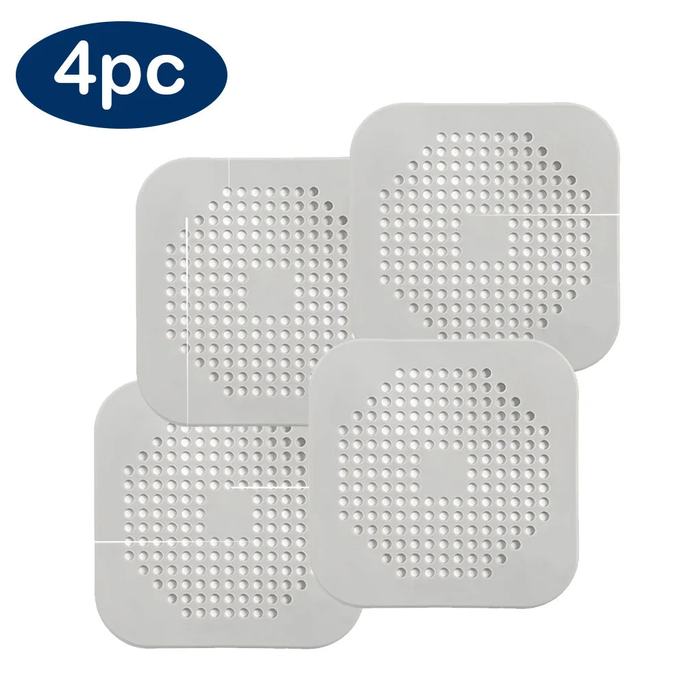 Shower Drain Cover Hair Catcher Flat Silicone Plug Stopper for Bathroom Kitchen Sink Bathtub Strainer TPR Protector
